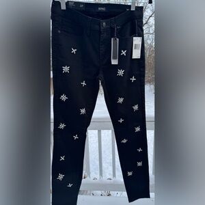 NWT Buffalo Black Embellished rhinestone  Jeans 27